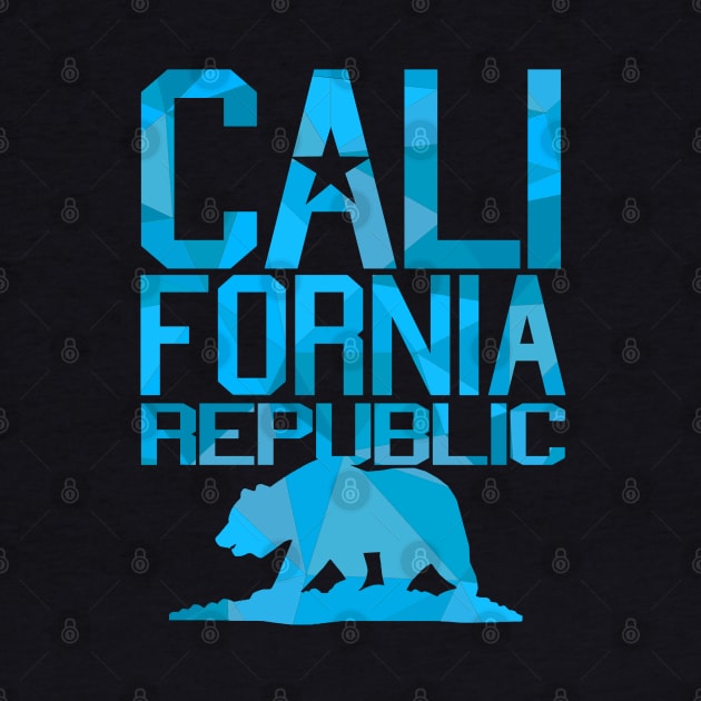 California Republic Bear (ice blue version) by robotface